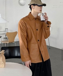 NO NEED（ノーニード）の「フェイクレザーボタンジャケット（ブルゾン）」