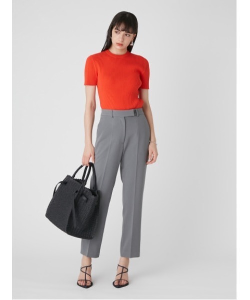 Mila Owen（ミラオーウェン）の「後ろゴムセンタープレステーパードパンツ【ウォッシャブル/手洗い可能】（スラックス・レディース・ブラック/グレー/アイボリー/ピンク・0/1/2/00）」の12枚目の写真