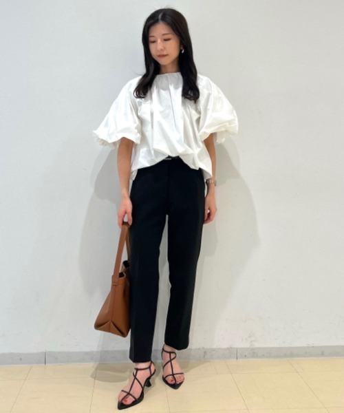 Mila Owen（ミラオーウェン）の「後ろゴムセンタープレステーパードパンツ【ウォッシャブル/手洗い可能】（スラックス・レディース・ブラック/グレー/アイボリー/ピンク・0/1/2/00）」の21枚目の写真