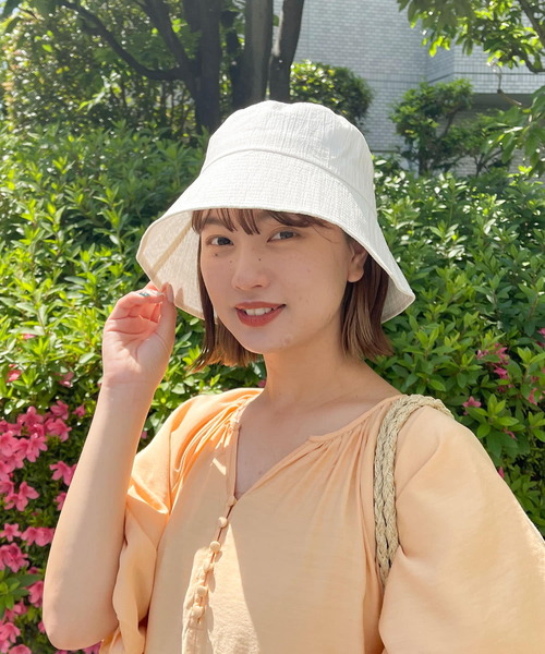 SENSE OF PLACE by URBAN RESEARCH（センスオブプレイスバイアーバンリサーチ）の「UVダウンブリムハット（ハット・レディース・アイボリー/ブラック/ブルー・ONE）」の7枚目の写真