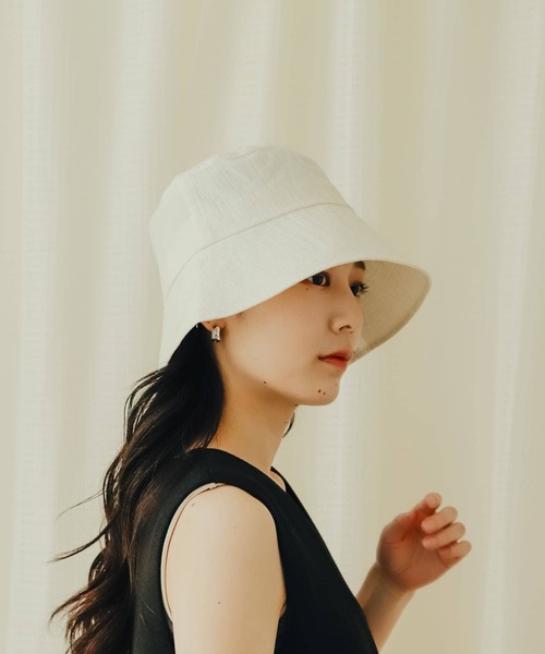 SENSE OF PLACE by URBAN RESEARCH（センスオブプレイスバイアーバンリサーチ）の「UVダウンブリムハット（ハット・レディース・アイボリー/ブラック/ブルー・ONE）」の9枚目の写真