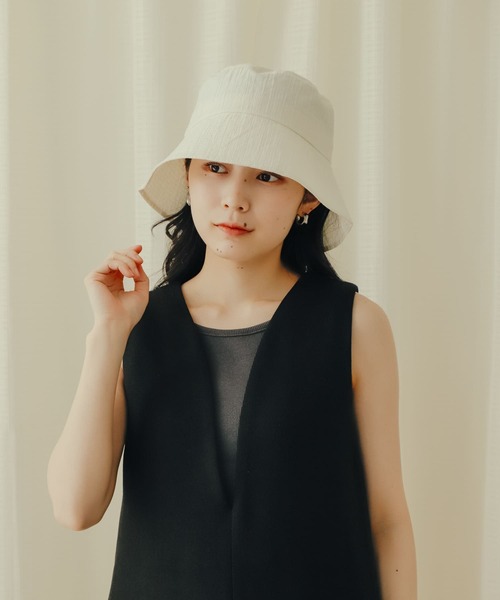 SENSE OF PLACE by URBAN RESEARCH（センスオブプレイスバイアーバンリサーチ）の「UVダウンブリムハット（ハット・レディース・アイボリー/ブラック/ブルー・ONE）」の11枚目の写真