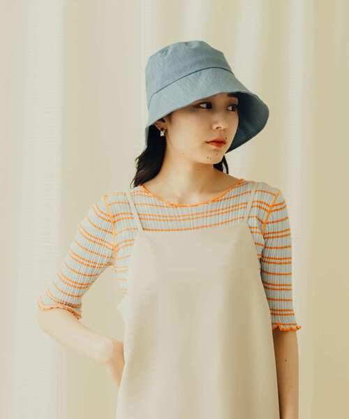 SENSE OF PLACE by URBAN RESEARCH（センスオブプレイスバイアーバンリサーチ）の「UVダウンブリムハット（ハット・レディース・アイボリー/ブラック/ブルー・ONE）」の14枚目の写真