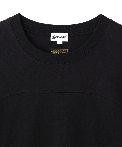 tシャツ 「Women's」Schott×RUMBLE RED/ショット×ランブルレッド/LS FOOTBALL T-SHIRT/フットボールTシャツ Schott N.Y.C tシャツ 「Women's」Schott×RUMBLE RED/ショット