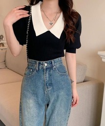 B.I.D. | 【Bz】衿付きニット(シャツ/ブラウス)