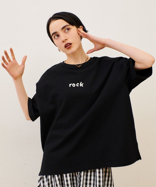 manana suerte(マニャーナスエルテ)の「しっかりとした生地感 オーバーサイズmusicロゴTシャツ(Tシャツ/カットソー・レディース・ホワイト/ブラック/グレー・FREE)」の2枚目の写真