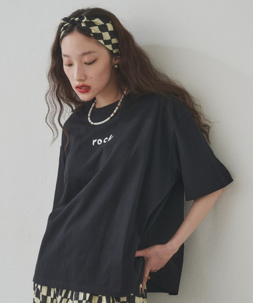 manana suerte(マニャーナスエルテ)の「しっかりとした生地感 オーバーサイズmusicロゴTシャツ(Tシャツ/カットソー・レディース・ホワイト/ブラック/グレー・FREE)」の17枚目の写真