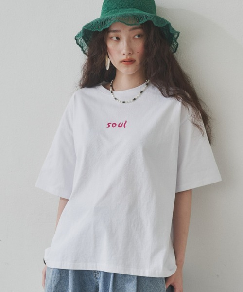 manana suerte(マニャーナスエルテ)の「しっかりとした生地感 オーバーサイズmusicロゴTシャツ(Tシャツ/カットソー・レディース・ホワイト/ブラック/グレー・FREE)」の16枚目の写真