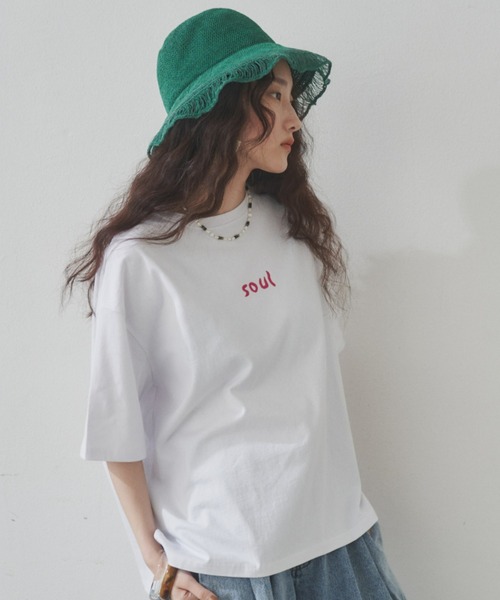 manana suerte(マニャーナスエルテ)の「しっかりとした生地感 オーバーサイズmusicロゴTシャツ(Tシャツ/カットソー・レディース・ホワイト/ブラック/グレー・FREE)」の19枚目の写真