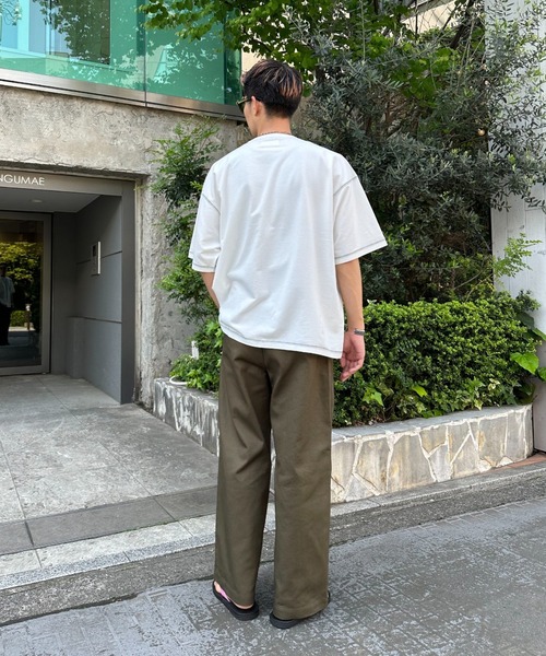 CIAOPANIC(チャオパニック)の「コントラストオーバーサイズ配色ステッチT(Tシャツ/カットソー・レディース・イエロー/ホワイト/サックスブルー/ブラック・MEDIUM/LARGE)」の8枚目の写真
