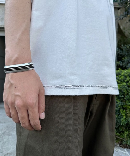 CIAOPANIC(チャオパニック)の「コントラストオーバーサイズ配色ステッチT(Tシャツ/カットソー・レディース・イエロー/ホワイト/サックスブルー/ブラック・MEDIUM/LARGE)」の16枚目の写真