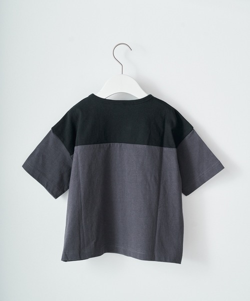 CIAOPANIC TYPY（チャオパニックティピー）の「【KIDS】USAコットン配色ナンバリングフットボールTee（Tシャツ/カットソー・キッズ・チャコールグレー/ホワイト/グリーン・S/M/L/XL/XXL）」の15枚目の写真