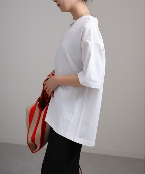 sakishimatokyo(サキシマトーキョー)の「キリカエビッグTシャツ(Tシャツ/カットソー・レディース・オフホワイト/チャコールグレー/ネイビー・FREE)」の1枚目の写真
