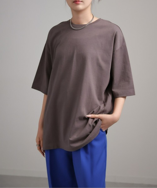 sakishimatokyo(サキシマトーキョー)の「キリカエビッグTシャツ(Tシャツ/カットソー・レディース・オフホワイト/チャコールグレー/ネイビー・FREE)」の5枚目の写真