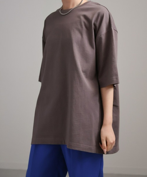 sakishimatokyo(サキシマトーキョー)の「キリカエビッグTシャツ(Tシャツ/カットソー・レディース・オフホワイト/チャコールグレー/ネイビー・FREE)」の6枚目の写真