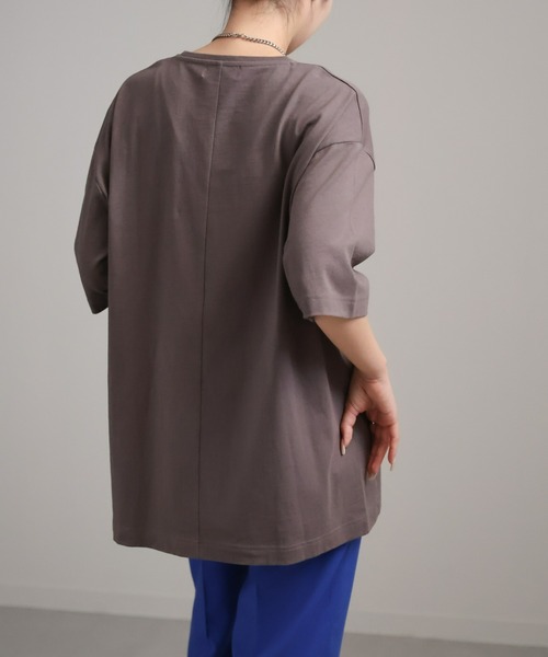 sakishimatokyo(サキシマトーキョー)の「キリカエビッグTシャツ(Tシャツ/カットソー・レディース・オフホワイト/チャコールグレー/ネイビー・FREE)」の8枚目の写真