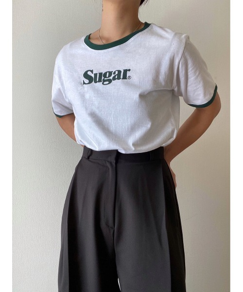 AMAIL（アマイル）の「Sugar line cloth（Tシャツ/カットソー・レディース・レッド/グリーン・FREE）」の4枚目の写真