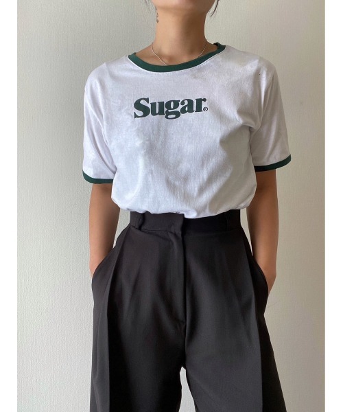 AMAIL（アマイル）の「Sugar line cloth（Tシャツ/カットソー・レディース・レッド/グリーン・FREE）」の5枚目の写真
