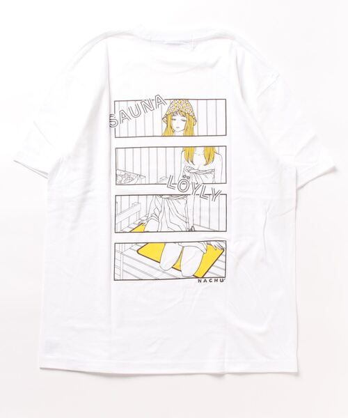 tシャツ 「THE nookie LOVE ひととせなつみ」NACHU SAUNA TEE「WHITE」 レディース メンズ THE nookie LOVE ひととせなつみ】NACHU SAUNA TEE【WHITE】（T