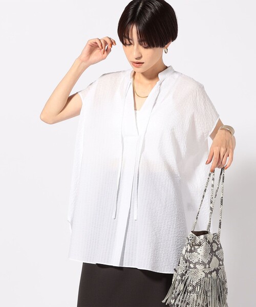 NOLLEY’S(ノーリーズ)の「コットンウェーブフレンチスリーブブラウス(シャツ/ブラウス・レディース・ブラック/ホワイト/ブルー系その他3/グリーン・FREE)」の9枚目の写真