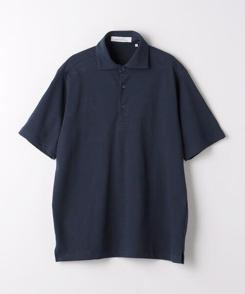 green label relaxing（グリーンレーベルリラクシング）の「サッカー カッタウェイ ポロシャツ（ポロシャツ・メンズ・ネイビー/ライトブルー/ダークグレー・M/L/XL/S）」の12枚目の写真