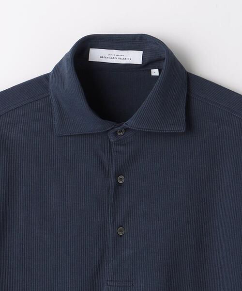 green label relaxing（グリーンレーベルリラクシング）の「サッカー カッタウェイ ポロシャツ（ポロシャツ・メンズ・ネイビー/ライトブルー/ダークグレー・M/L/XL/S）」の14枚目の写真