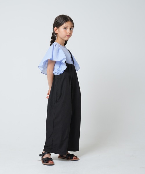 coca（coca）（コカ）の「キッズ　タックオーバーオール（サロペット/オーバーオール・キッズ・ブラック・110/120/130/140）」の2枚目の写真