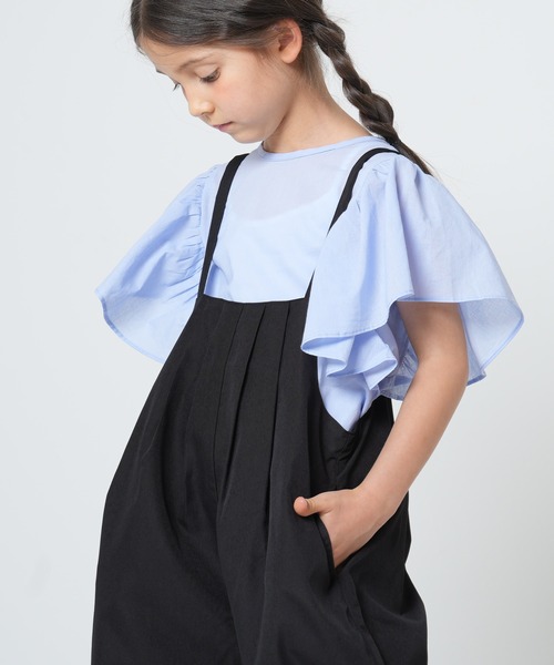 coca（coca）（コカ）の「キッズ　タックオーバーオール（サロペット/オーバーオール・キッズ・ブラック・110/120/130/140）」の3枚目の写真