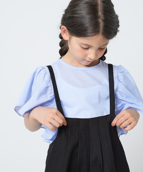 coca（coca）（コカ）の「キッズ　タックオーバーオール（サロペット/オーバーオール・キッズ・ブラック・110/120/130/140）」の6枚目の写真