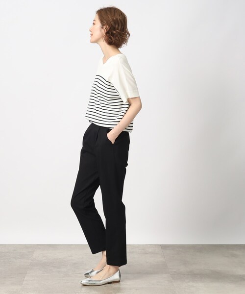 grove（グローブ）の「◆【冷感】ぐんぐん伸びてらくちんオシャレなテーパードパンツ!（その他パンツ・レディース・ブラック/ダークグリーン/ベージュ/ネイビー/ブラック系1・02/03/01/05/04）」の8枚目の写真