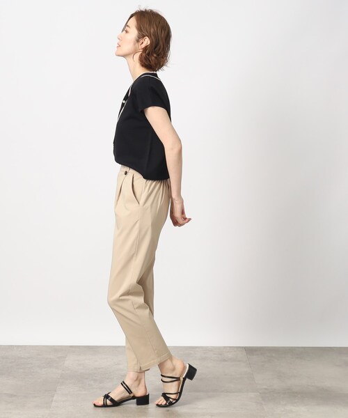 grove（グローブ）の「◆【冷感】ぐんぐん伸びてらくちんオシャレなテーパードパンツ!（その他パンツ・レディース・ブラック/ダークグリーン/ベージュ/ネイビー/ブラック系1・02/03/01/05/04）」の17枚目の写真