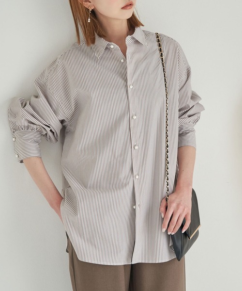 ROPE' PICNIC（ロペピクニック）の「洗える/パールシャツ（シャツ/ブラウス・レディース・ベージュ系その他/ワイン・38）」の2枚目の写真