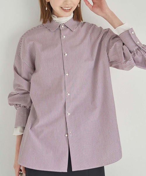 ROPE' PICNIC（ロペピクニック）の「洗える/パールシャツ（シャツ/ブラウス・レディース・ベージュ系その他/ワイン・38）」の18枚目の写真