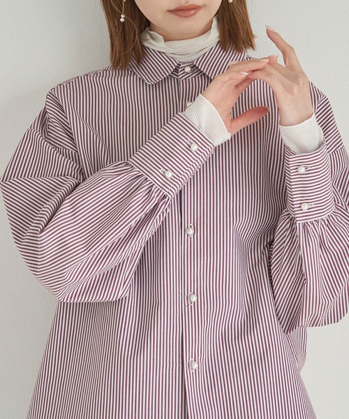 ROPE' PICNIC（ロペピクニック）の「洗える/パールシャツ（シャツ/ブラウス・レディース・ベージュ系その他/ワイン・38）」の17枚目の写真