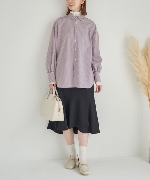 ROPE' PICNIC（ロペピクニック）の「洗える/パールシャツ（シャツ/ブラウス・レディース・ベージュ系その他/ワイン・38）」の21枚目の写真