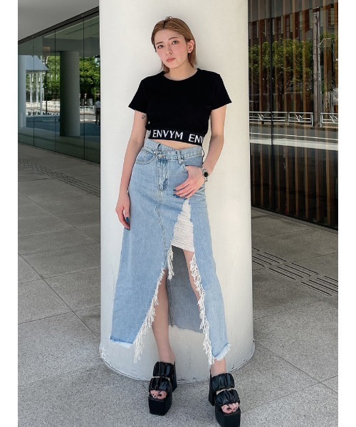 ENVYM（アンビー）の「ＥＮＶＹＭロゴＴｅｅ（Tシャツ/カットソー・レディース・ホワイト/グリーン/ブラック/その他・FREE）」の9枚目の写真