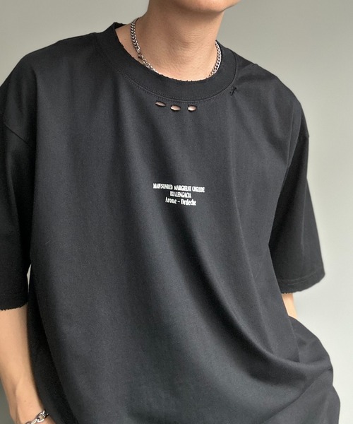 CREARE -LINO-（クレアーレリノ）の「ルーズ シンプルロゴ プリント Tシャツ<ユニセックス>（Tシャツ/カットソー・メンズ・ホワイト/ブラック/ブラック系その他/グレー・FREE/M/L）」の7枚目の写真