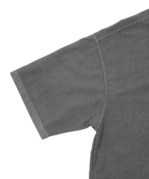 Figments（フィグメンツ）の「ナイロンオーバー半袖シャツ（シャツ/ブラウス・レディース・グリーン/ライトパープル/スミクロ・FREE）」の9枚目の写真