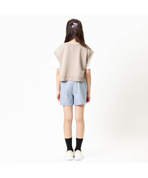 algy(アルジー)の「スリットベスト&フレア袖Tセット(ベスト・キッズ・サックスブルー/ベージュ/ブラック・MEDIUM/X-SMALL/XX-SMALL/SMALL)」の10枚目の写真