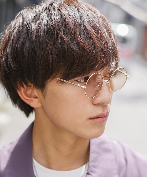 MinoriTY（マイノリティ）の「【気分、上がる】ラウンド型メタルサングラス カラーサングラス 伊達メガネ メンズ ウィメンズ ユニセックス【MinoriTY】（サングラス・メンズ・ブラウン/ブルー/スモーク・FREE）」の2枚目の写真