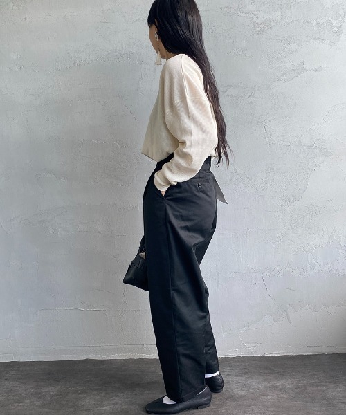 HANES（ヘインズ）の「[HANES/ヘインズ] UNDIES ヘンリーネック サーマルカットソー（Tシャツ/カットソー・レディース・ブラック/オフホワイト/ブラウン・F）」の10枚目の写真