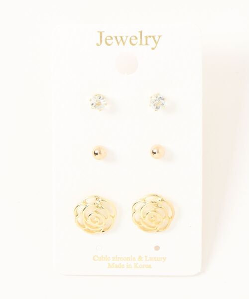 SPINNS（スピンズ）の「【6個セット】モチーフミニピアス（ピアス（両耳用）・レディース・B/A/C/D/E/G/F/J/I/H・ONESIZE）」の4枚目の写真