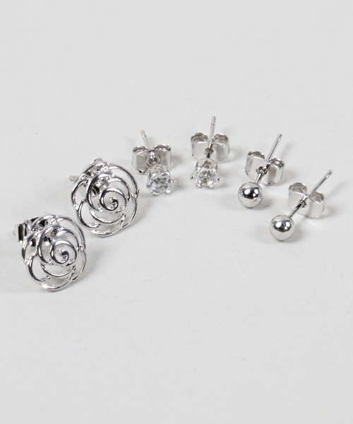 SPINNS（スピンズ）の「【6個セット】モチーフミニピアス（ピアス（両耳用）・レディース・B/A/C/D/E/G/F/J/I/H・ONESIZE）」の2枚目の写真