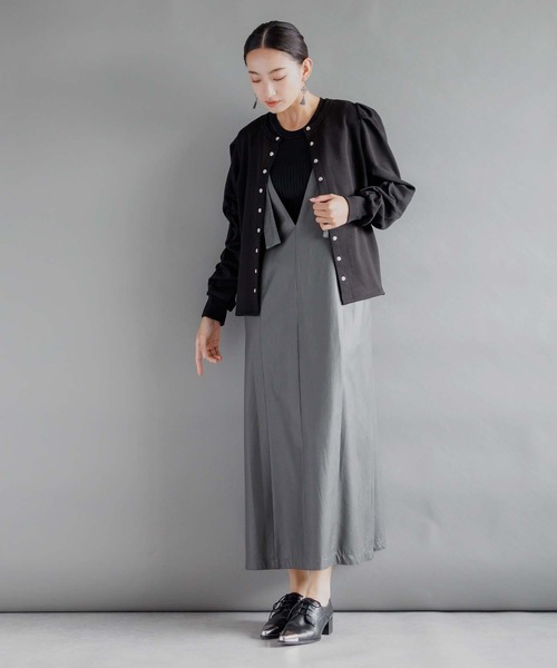 Anside(アンサイド)の「前後2WAYフェイクレザーワンピース(ワンピース・レディース・ブラック/チャコールグレー/ベージュ系その他・M)」の15枚目の写真