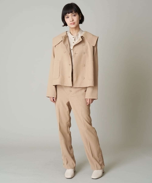 A de a.v.v（アードアー・ヴェ・ヴェ）の「ビックセーラーカラーマルチポケットジャケット（その他アウター・レディース・ブラック/ベージュ・36/38）」の3枚目の写真