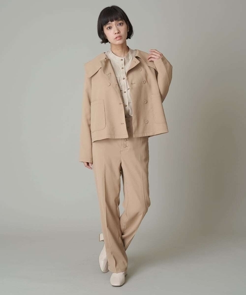 A de a.v.v（アードアー・ヴェ・ヴェ）の「ビックセーラーカラーマルチポケットジャケット（その他アウター・レディース・ブラック/ベージュ・36/38）」の4枚目の写真