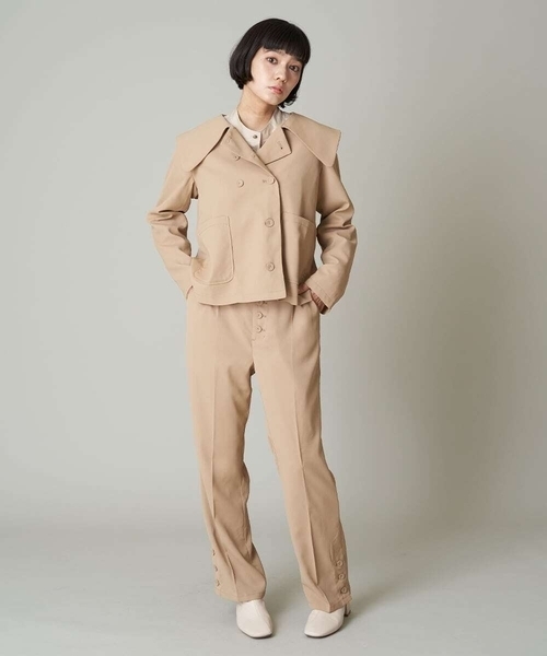 A de a.v.v（アードアー・ヴェ・ヴェ）の「ビックセーラーカラーマルチポケットジャケット（その他アウター・レディース・ブラック/ベージュ・36/38）」の5枚目の写真