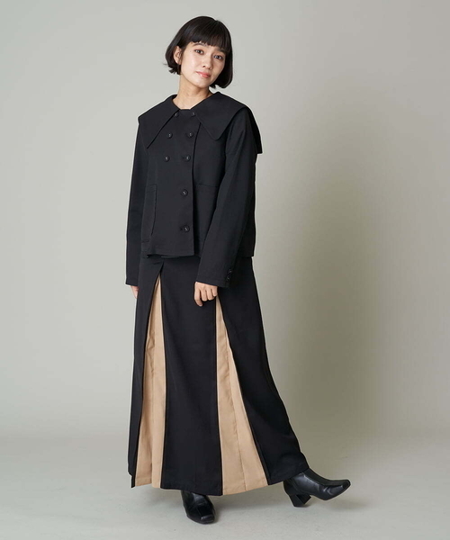 A de a.v.v（アードアー・ヴェ・ヴェ）の「ビックセーラーカラーマルチポケットジャケット（その他アウター・レディース・ブラック/ベージュ・36/38）」の7枚目の写真