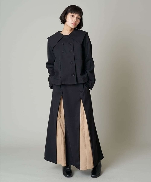 A de a.v.v（アードアー・ヴェ・ヴェ）の「ビックセーラーカラーマルチポケットジャケット（その他アウター・レディース・ブラック/ベージュ・36/38）」の8枚目の写真