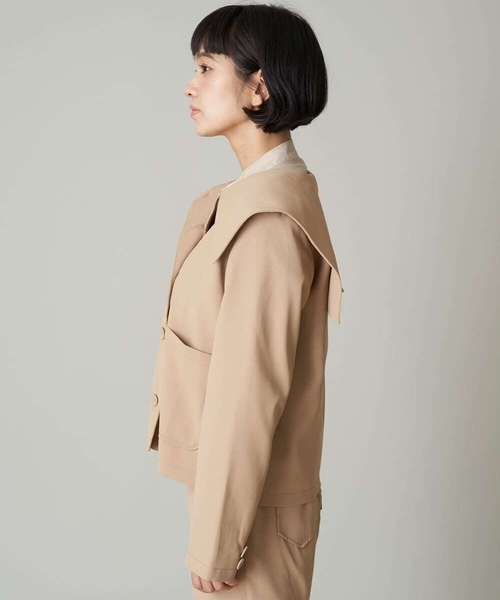 A de a.v.v（アードアー・ヴェ・ヴェ）の「ビックセーラーカラーマルチポケットジャケット（その他アウター・レディース・ブラック/ベージュ・36/38）」の11枚目の写真